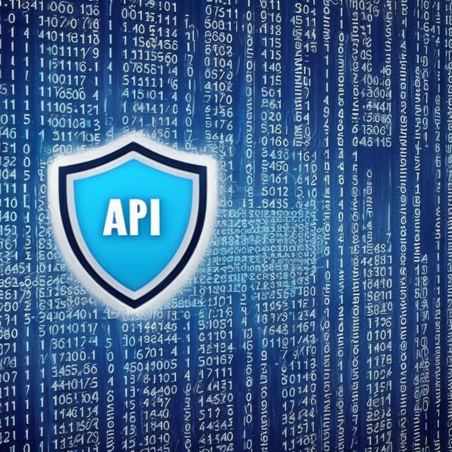 a blue shield with the word api on it